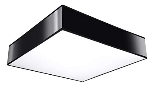 Lámpara de techo HORUS 55, color negro, 55 x 55 x 11 cm, casquillo E27, intensidad regulable