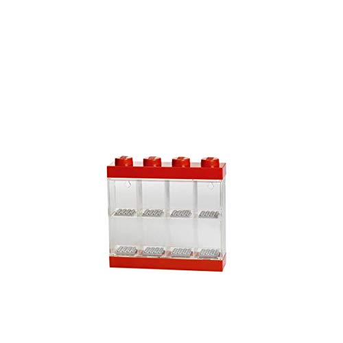 LEGO - Caja de almacenaje para minifiguras con diseño de ladrillo 8, color rojo (Room Copenhagen #40650001)