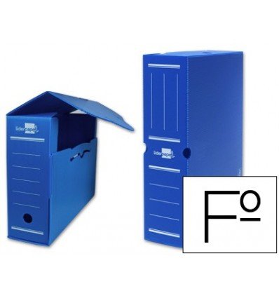 Liderpapel - Caja archivo definitivo plastico azul tamaño 36x26x10 cm (5 unidades)