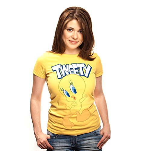 Looney Tunes Camiseta Oficial de Mujer con Licencia Tweety Pie Character
