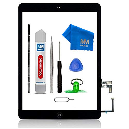 MMOBIEL Digitalizador Compatible con iPad Air 9.7 Plg. 2013 (Negro) Ensamble Pantalla táctil Frontal 9.7 pulg. Incl. Kit de htas.