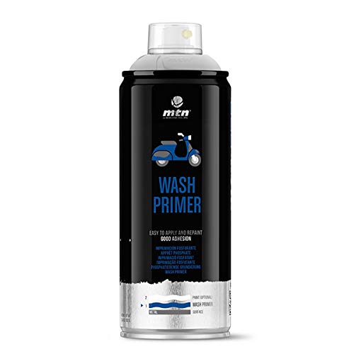 Montana Colors MTN Pro Wash Primer-Imprimación fosfatante, Spray 400ml, Gris