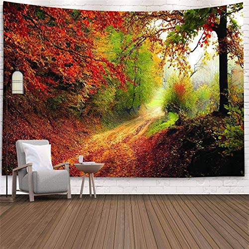 N / A Scenery Tapestry Beautiful Natural Forest Printed Wall Hanging Fabric Bedspread Beach Towel Home Decor A15 150x130cm
