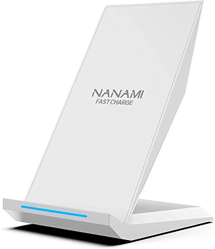 NANAMI Cargador Inalámbrico Rápido, Qi Wireless Charger 7.5W para iPhone 12/SE 2/11/11 Pro/11 Pro MAX/XS MAX/XR/XS/X/8+/8, 10W Carga Rápida para Samsung Galaxy S20/S10/S10E/S9/S9+/S8/S7/Note 10/9/8