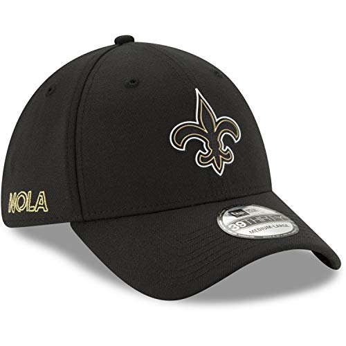 New Era NFL New Orleans Saints 2020 Draft - Gorra elástica, color negro Negro M/L