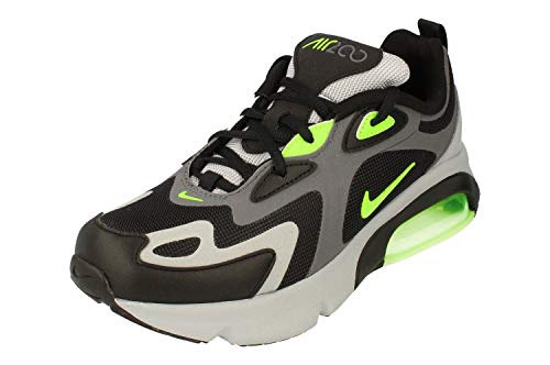 Nike Air MAX 200 GS Running Trainers AT5627 Sneakers Zapatos (UK 6 US 6.5Y EU 39, Dark Grey Electric Green 006)