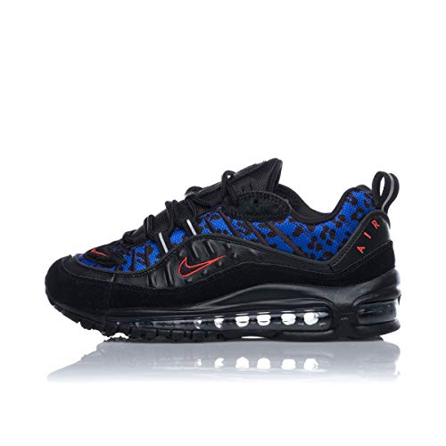 Nike Mujeres Air MAX 98 PRM Running Trainers BV1978 Sneakers Zapatos (UK 3.5 US 6 EU 36.5, Black Habanero Red 001)