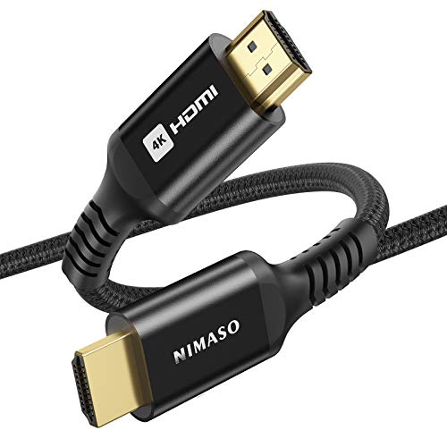 NIMASO Cable HDMI 4K 3 Metros,HDMI V2.0 18Gbps de Alta Velocidad con Ethernet 4K@60Hz Soporta ARC/HDR/3D/4K UHD 2160p/HD 1080p/Ethernet/Xbox/BLU-Ray Xbox PS3/4/ Fire TV