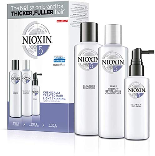 NIOXIN - Trial Kit de 3 pasos - Tratamiento para Cabello tratado con químicos ligeramente debilitado (Champú 150 ml - Acondicionador 150 ml - Tratamiento 50 ml) - Sistema 5