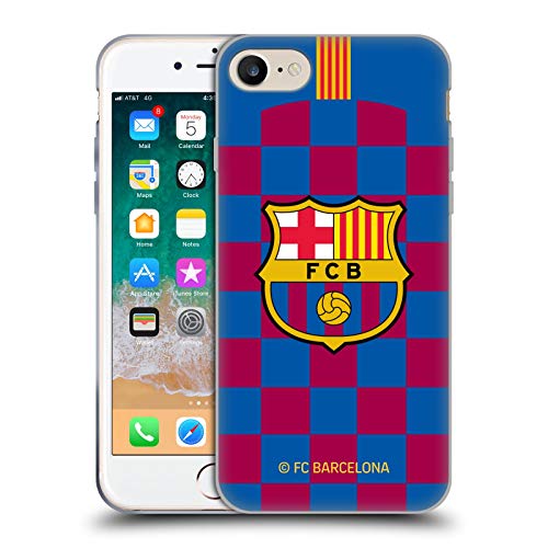 Official FC Barcelona Home 2019/20 Crest Kit Soft Gel Case Compatible for Apple iPhone 7 / iPhone 8 / iPhone SE 2020