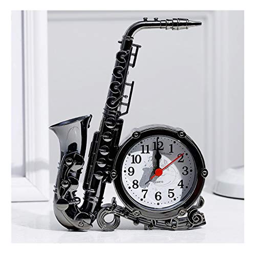 Reloj de mesa Reloj de Escritorio, Reloj Despertador de saxofón, Dormitorio Creativo for Estudiantes, Reloj de Escritorio, Reloj, Reloj, Reloj