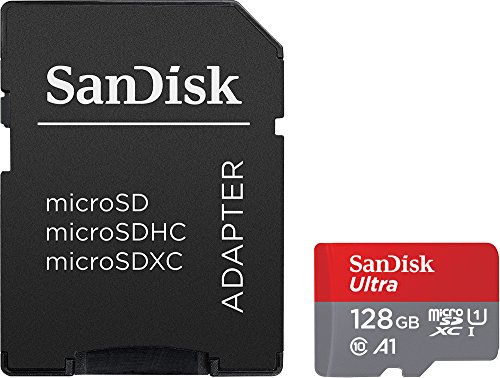 SanDisk Ultra 128 GB Tarjeta de Memoria microSDXC con Adaptador SD, hasta 120 MB/s, Rendimiento de apps A1, Clase 10, UHS-I