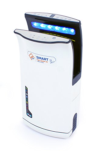 Secador de manos comercial rápido y potente para inodoros Sistema de suelo seco Secador de jet SMART - Blanco