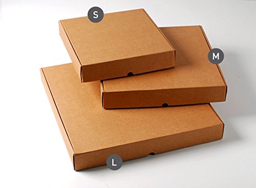Selfpackaging Caja de Pizza en microcanal Color Kraft Disponible en 3 tamaños. Muy Resistentes. Pack 50 ud. - S
