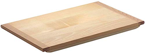 SF SAVINO FILIPPO Tabla de tabla rectangular para amasar pasta de madera de haya y abeto con bloque para mesa de cocina, 96 x 55 cm