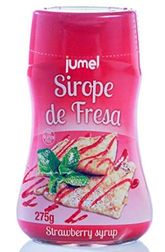 Sirope Fresa JUMEL sin gluten Botella 275g. Pack de 4 unidades.