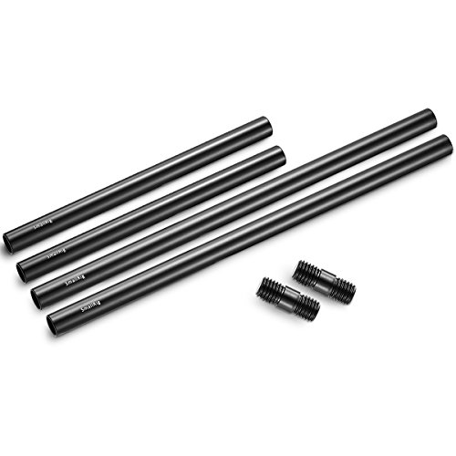 SMALLRIG Paquete de 15mm Rods, Barras de Aluminio(8 Pulgada y 12 Pulgada) y Rod Conectores -1659