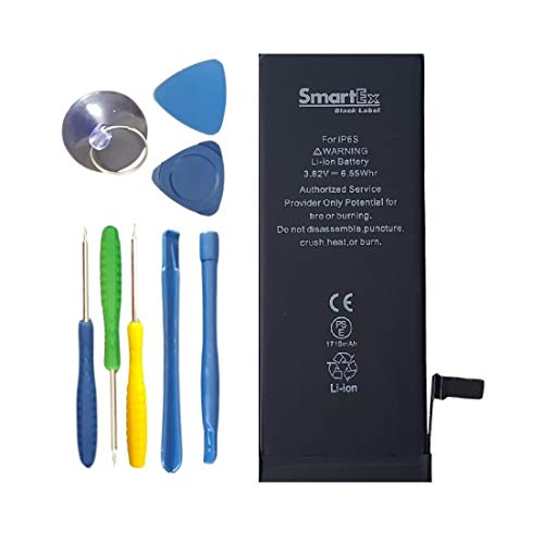 Smartex® New Black Label Batería de Repuesto Compatible con iPhone 6S | Kit de reparación Incluido | 1715 mAh | 2 Años de Garantía
