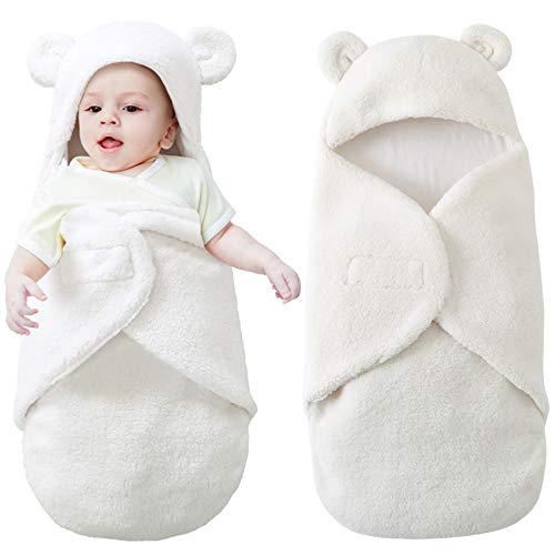 SOONHUA Manta para bebé recién nacido, con capucha de oso para bebé de 0 a 6 meses