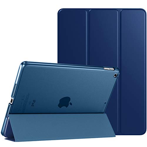 TiMOVO Funda para Nuevo iPad de 8ª Generación 2020,Nuevo iPad 7ª Generación 10.2" 2019, Protectora Plegable para iPad 10.2-Inch Retina Tableta Cubierta Trasera Transparente - Azul