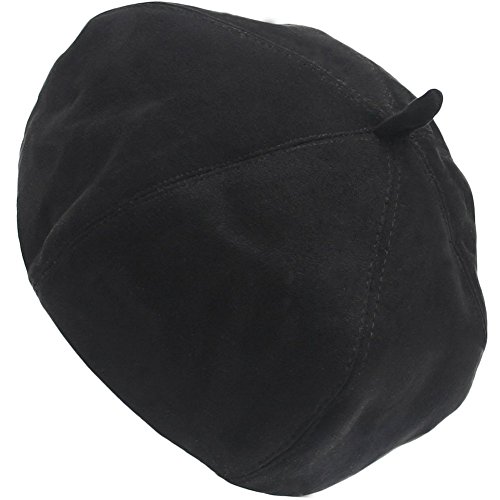 Topdo 1 pcs Boina de Sombrero de Calabaza de Ante (Negro) 54 – 56 cm