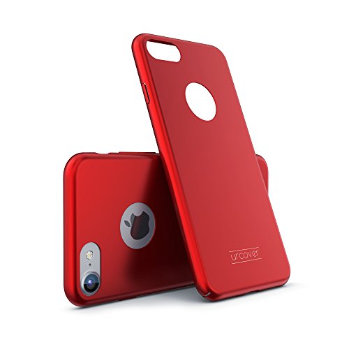 Urcover® Apple iPhone 7 Plus | Funda Protectora Ultra Slim Hard Case | Plastico Rígido en Rojo | Carcasa Proteccíon Fina y Ligera Cover Móvil Smartphone Accesorio