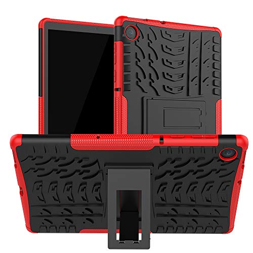 XITODA Funda Lenovo Tab M10 FHD Plus,TPU Silicone + PC Back con Kickstand Protección Carcasa para Lenovo Tab M10 FHD Plus 10,3 Pulgadas TB-X606F/X606X Tablet,Rojo