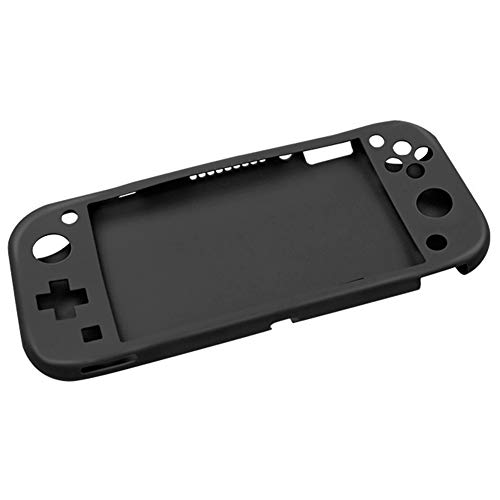 Xpccj Funda protectora de silicona para consola Nintendo Switch Lite, funda antideslizante para consola de juegos de mano, accesorios de consola de juegos (color: negro)