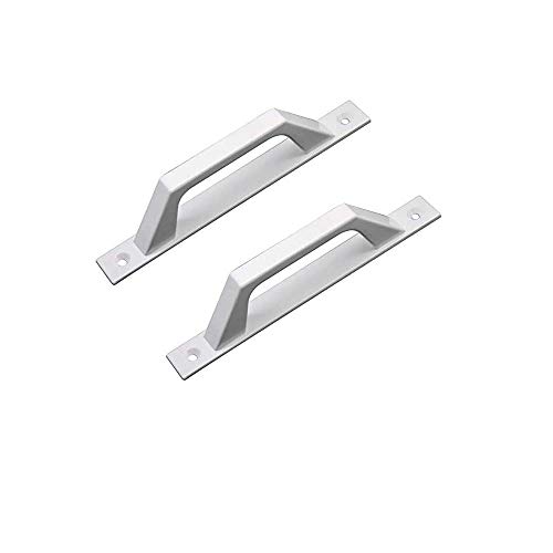 2 tiradores de 20 cm de tracción para puerta de granero de puerta corredera de aleación de zinc (blanco)