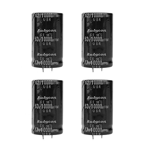 4pcs Condensador, Electrolytique Audio 10000uF 63 V Componente Electrónico para Amplificador 30 × 50 mm