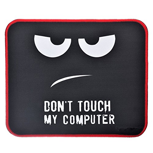 Alfombrilla de ratón de tacto suave con costuras en los bordes para jugar y para oficina, 30 x 24,8 x 0,25 cm (Do not touch me)