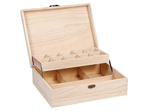 Alsino - Vitrina para coleccionistas, de madera natural, sin tratar para figuras minerales y tesoros de coleccionista