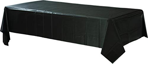 Amscan - Mantel de plástico rectangular, color negro (77015-10A)