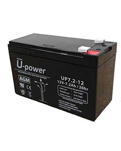 Batería monoblock AGM U-Power 12V 7.2Ah sin mantenimiento