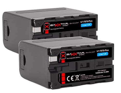 Baxxtar Pro 2x NP-F970 Plus - Batería compatible con Sony NP-F
