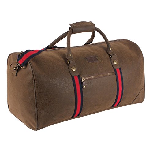 Bolsa de viaje Kangol estilo antiguo, color marrón, 29 cm de alto, 57 cm de ancho, 29 cm de profundidad.
