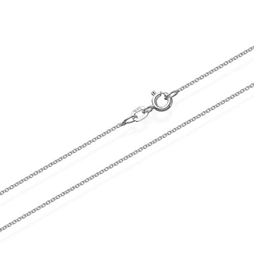 Cadena de anclaje NKlaus 38cm Collar de plata esterlina 925 Collar redondo sólido de 1,10mm de ancho 6615