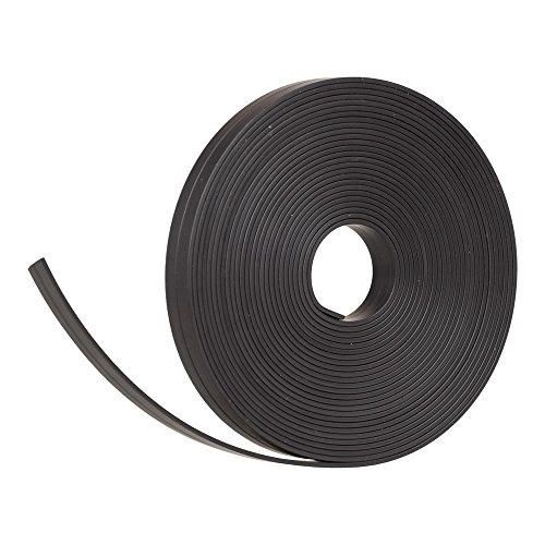Cinta magnética negra de 5 m de largo y 10 mm de ancho para tableros magnéticos, refrigeradores y pizarras blancas