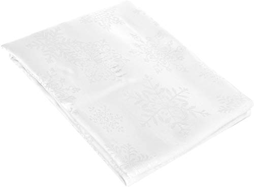 com-four® Mantel XXL - Mantel Cuadrado para Navidad - Mantel Blanco de poliéster para la Temporada de adviento - 220 x 150 cm