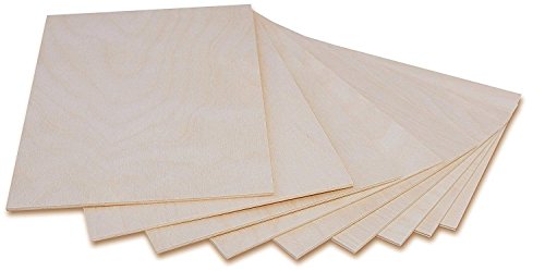 Creative Deco 60 x A6 Tablero Contrachapado | 148 x 105 x 3 mm (+/- 0.5mm) | Madera Maciza Abedul para Bricolaje, Manualidades | Ideal para Pirograbado, Corte por Laser, CNC Router, Modelado, Calado