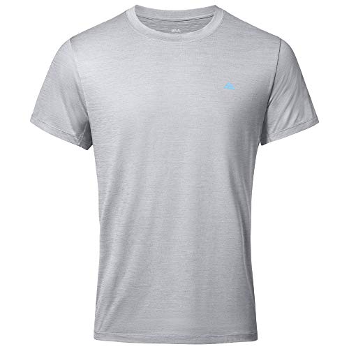 DANISH ENDURANCE Men's Classic Recycled Polyester T-Shirt, 1 Pack (Gris Mélange, Medium)