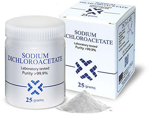 Dicloroacetato de Sodio - Sodium Dichloroacetate - DCA - Polvo de 25 Gramos, Pureza >99,9% Hecho en Europa por DCA-LAB, con Certificado de Análisis Incluido, 0,9 Onza