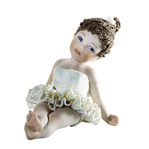 Estatua de porcelana 33 B Petipa – Muñeca de porcelana elegante decoración artesanal, manufactura clásica Vicentina – Fabricado en Italia