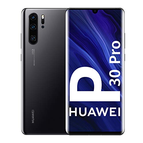 Huawei P30 Pro - Smartphone de 6.47" (Kirin 980 Octa-Core de 2.6GHz, 8GB RAM, Memoria interna de 128 GB, cámara de 40 MP, Android) Color Negro [Versión ES/PT]