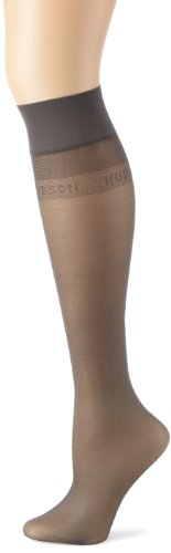 Hudson - Calcetines hasta la rodilla transparentes para mujer, color Gris (Graphit 018), talla 35/38