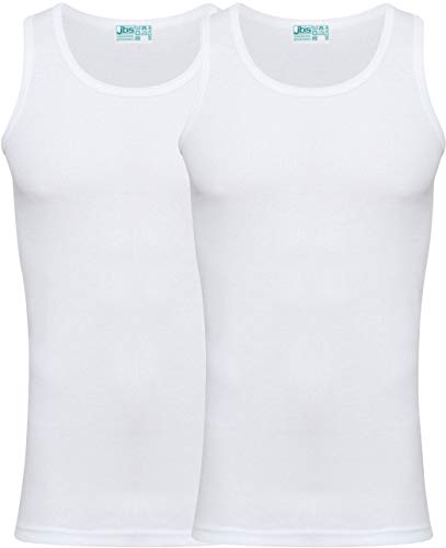 jbs Camiseta Interior para Hombre (Pack de 2), Ajuste Ideal y Transpirable, algodón, diseño escandinavo para Todo el año (sin Costuras Laterales Que Rayan), 2X Blanco, XL