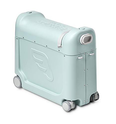 JetKids™ BedBox de STOKKE® - Maleta infantil de cabina con cama de viaje│Trolley con asiento de 4 ruedas para niños│Colour: Green Aurora
