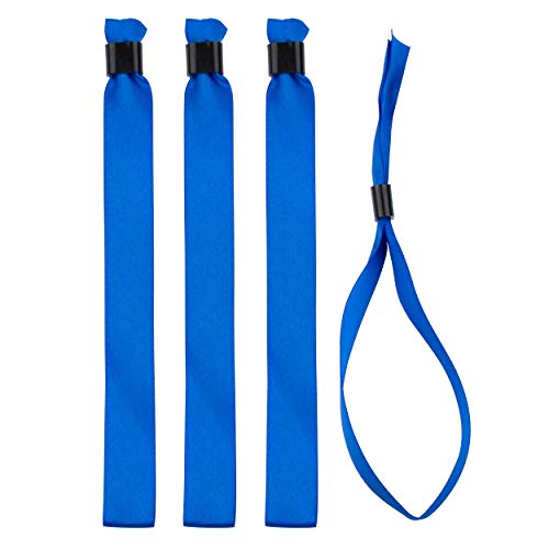 Juego de pulsera en tela / cinta de raso, con cierres de plástico - 10 colores disponibles (azul, 20)