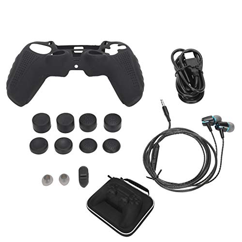 Kit de Accesorios de Controlador de Juegos para Consola de Juegos PS5, Kit de Accesorios de Consola de Juegos 12 en 1 con Estuche de Almacenamiento de Controlador Cubierta Protectora para PS5