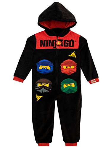 LEGO Pijama Entera para niños Ninjago Negro 9-10 años